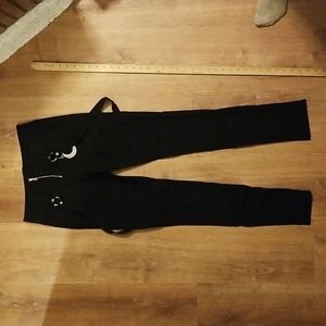 Killstar suspender pants. Medium, black pant.